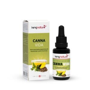 Canna Vida - kingnature kingnature, Canna Vida, Schweizer Anbau, Hanf, höchste Qualität, 30ml, positive Seite an Hanf, CBD-Hanf, Cannabis Sativa, vegan, Swiss Made, Hanf-Öl, 48.8% eines Extraktes aus traditionellem Hanf, normale Funktion des Nervensystems, Energiestoffwechsel, Pipette, hochwertig, Verringerung von Müdigkeit, Funktion des Immunsystems, Nahrungsergänzungsmittel, mit Vitamin B6 und B12, kontrolliertes Produkt