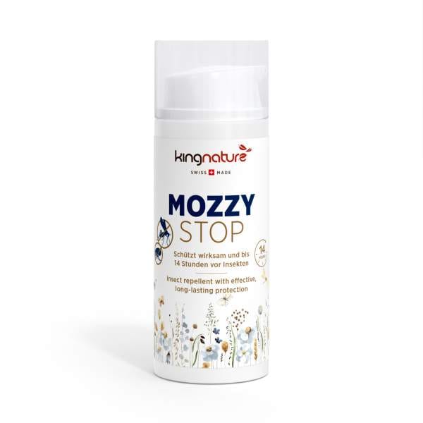 mozzystop_online_lotion_Kaufen_Schweiz_v kingnature, Naturkosmetik, schonend verarbeitet, Nahrungsergänzungsmittel, Top Qualität, Schweizer Produkt, Swiss Made, hochwertig, Rohstoffe, getestet, MozzyStop, ozzystop, Mücken, Zecken, Schutz, Insekten, Angenehm, Lotion, Dermatologisch getestet, langanhaltender Schutz, ohne Deet, Deet-frei, Dose, Spender, Blumen, Natur, Sommer, AntiBrumm, Antibrumm, Mückenschutz, Mückenspray, STAYTEC